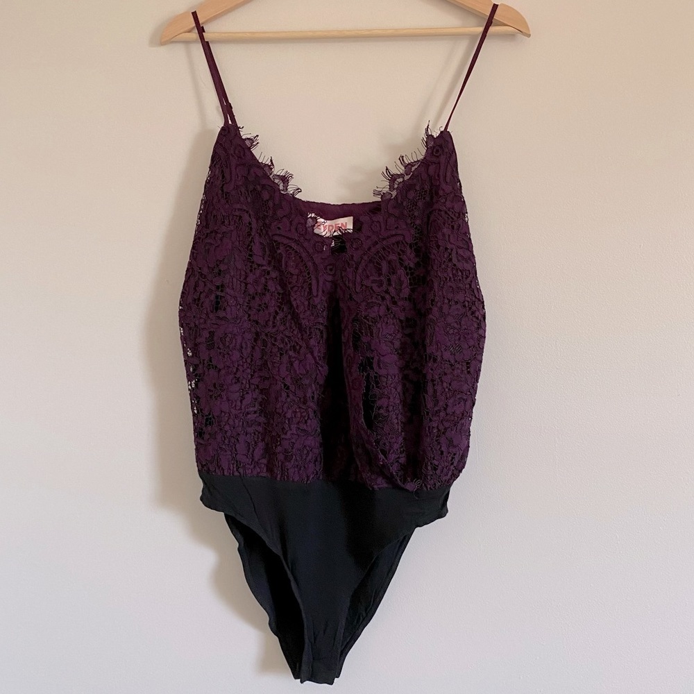 Leyden Wrap Front Lace Bodysuit